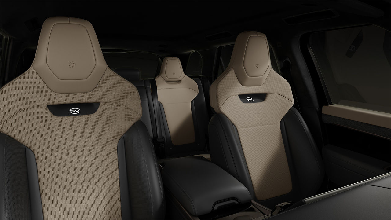 Range Rover view of car seat 