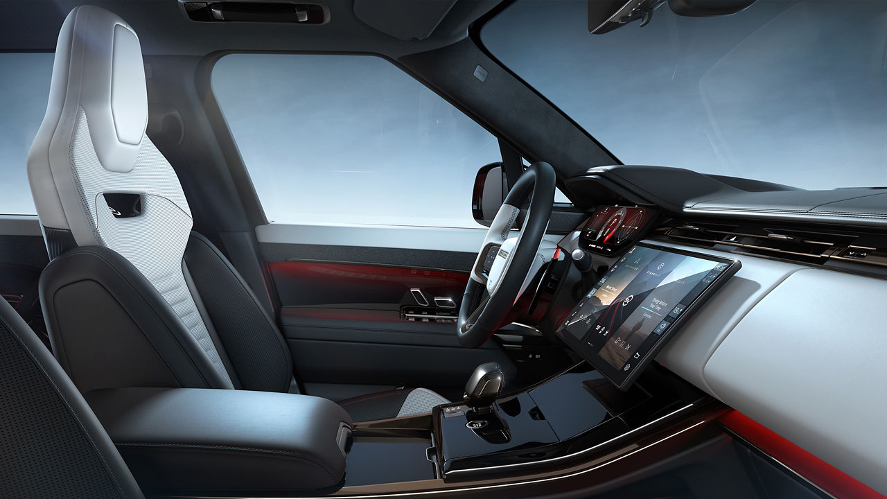 Iridescent interior view with seat angle