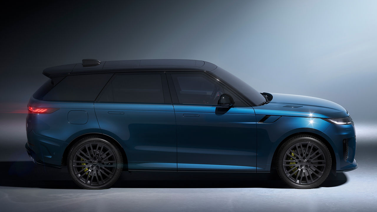 Range Rover Sports SV side view studio shot