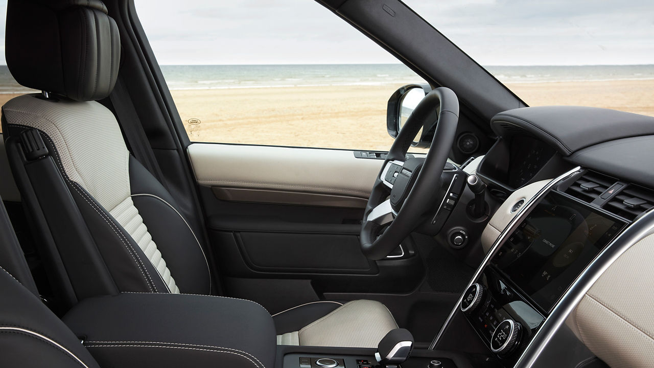 Discovery interior dashboard and infotainment system.