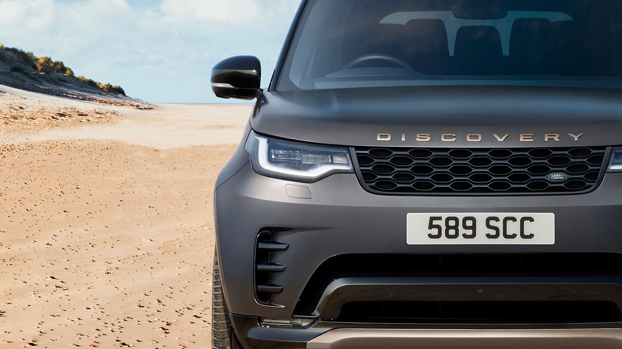 Discovery on seashore front view