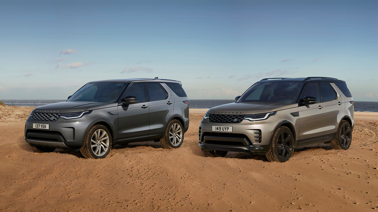 Discovery parked beside each other on seashore