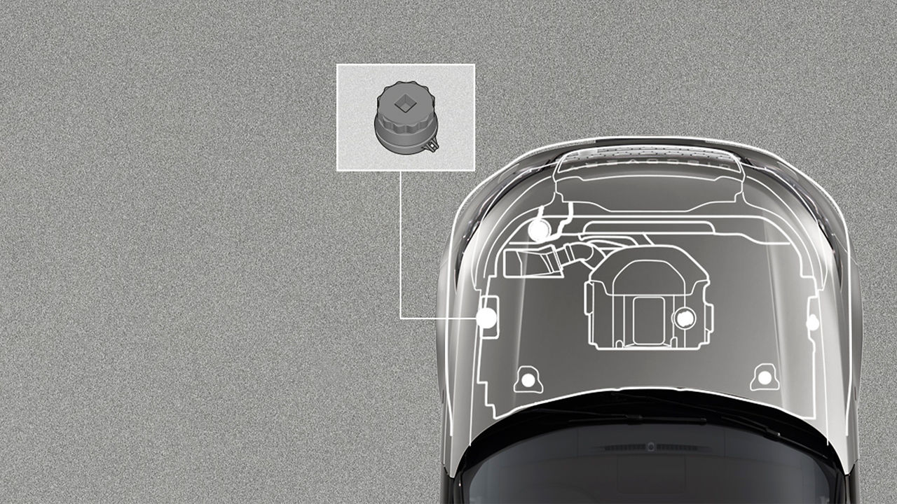 Discovery Sport visual for HOW TO REFILL AdBlue Tank located under bonnet