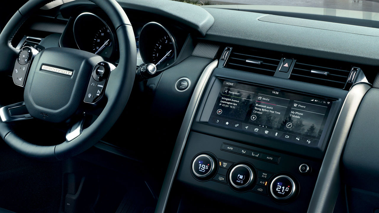 Interior view of the modern luxury car