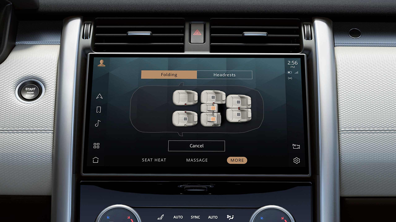 The centre console within the Discovery