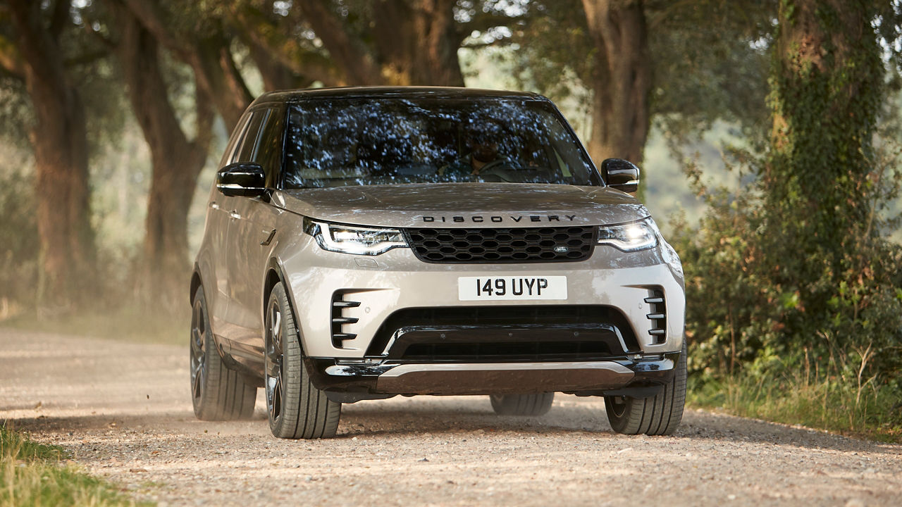 Discovery driving in forest off Road