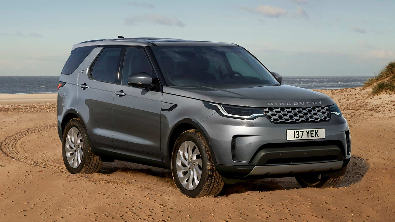 Discovery parked in the sand