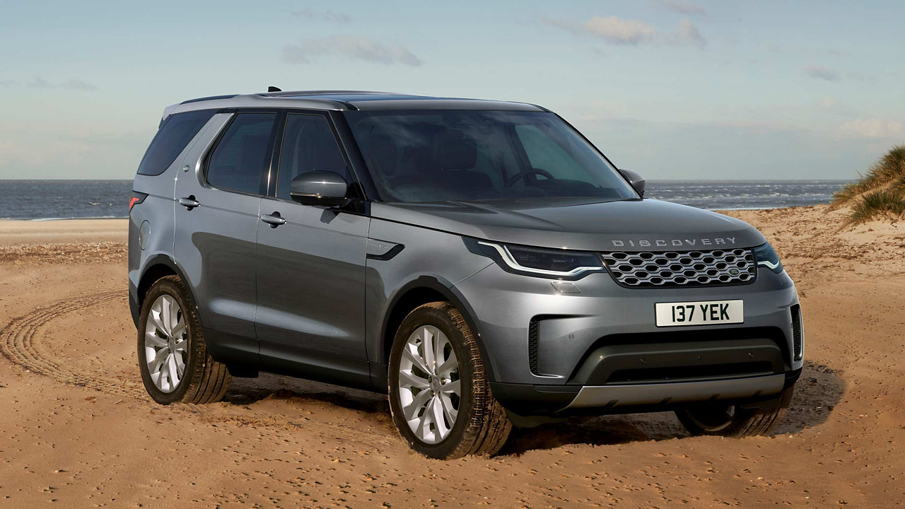 Discovery parked in the sand