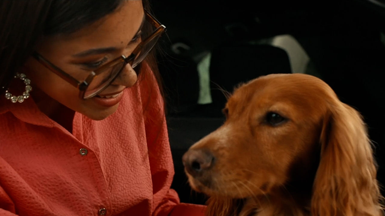 Women with a dog