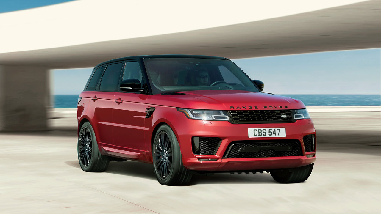 Range Rover Sport Driving On Riverside Runway Road