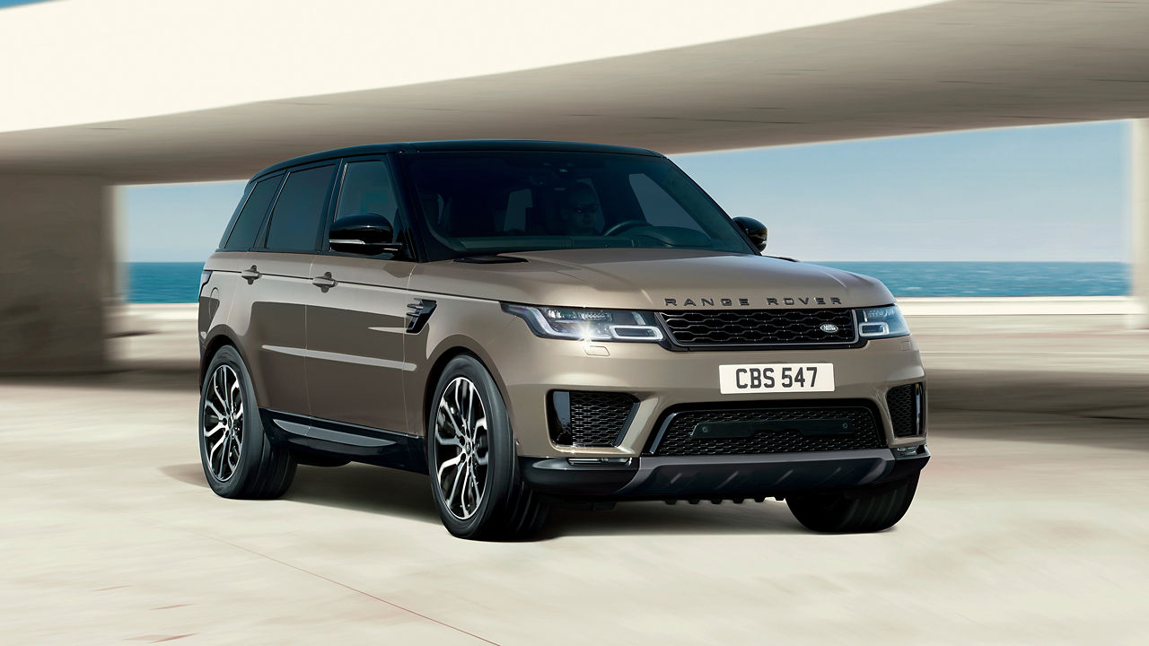 Range Rover Sport Driving On Riverside Runway Road