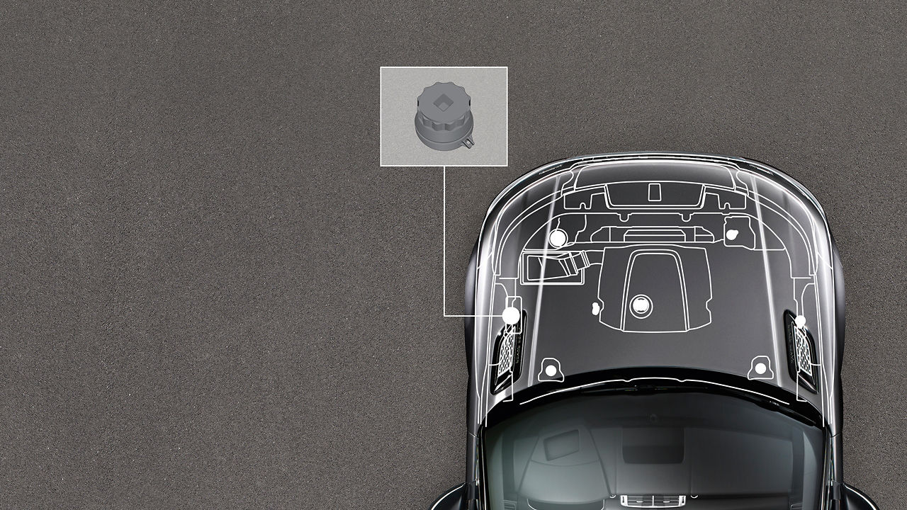 Top View of Illustration of Range Rover  ADBlue Tank Cap