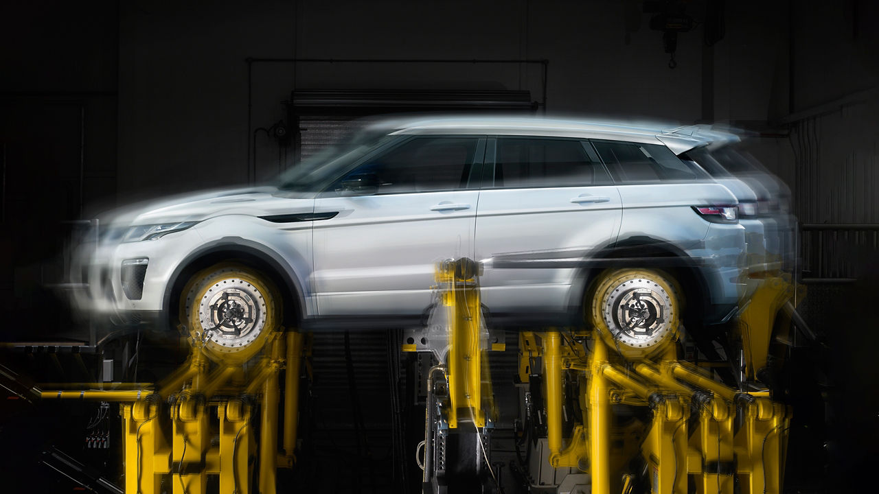 Parked Range Rover Evoque Suspension