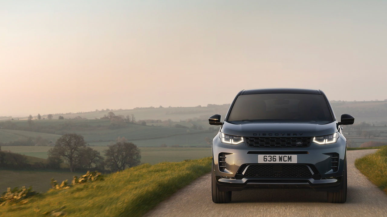 Discovery driving on mountain road