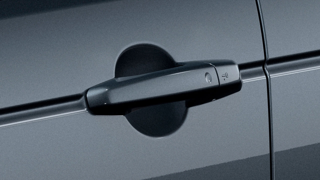 Close up of Discovery sports door handle 