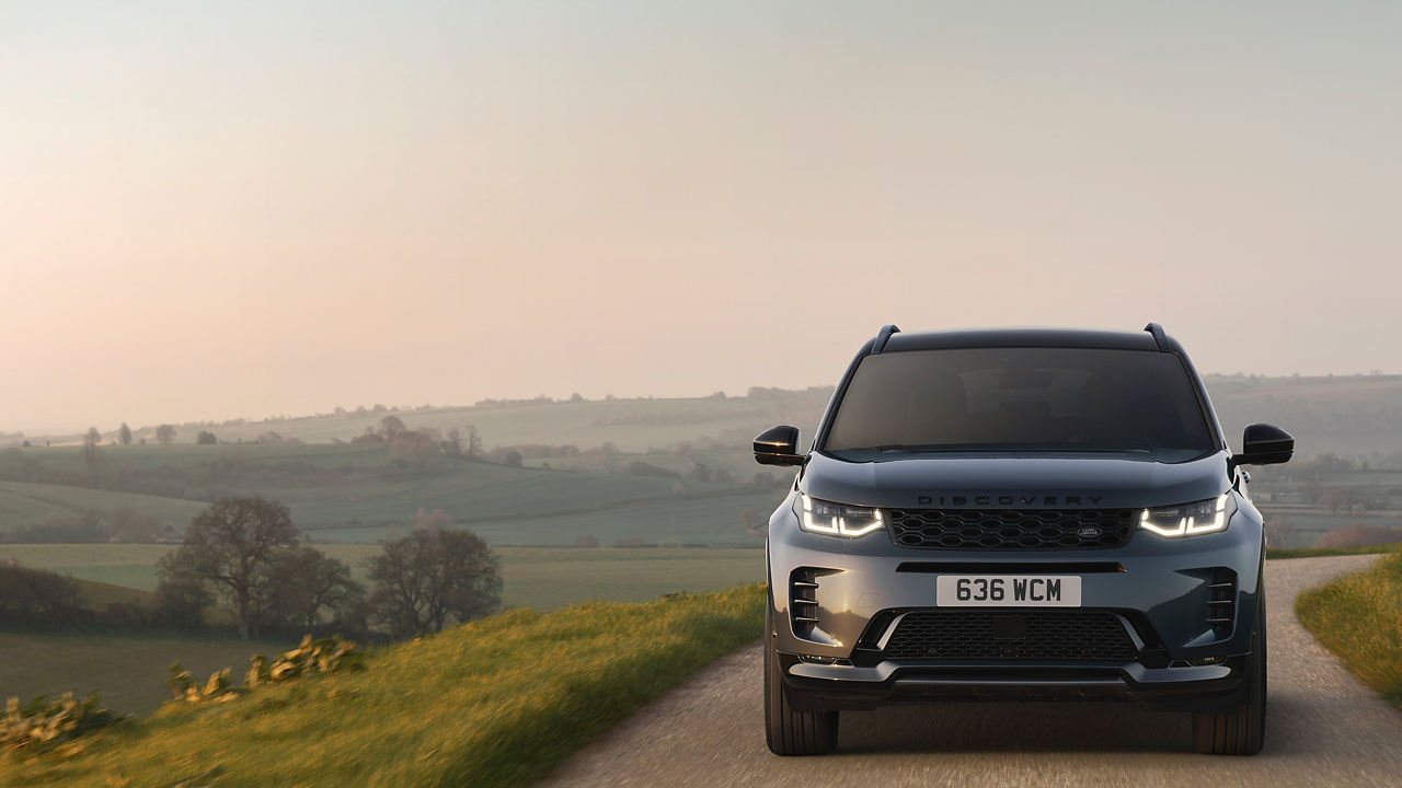 Discovery driving on mountain road