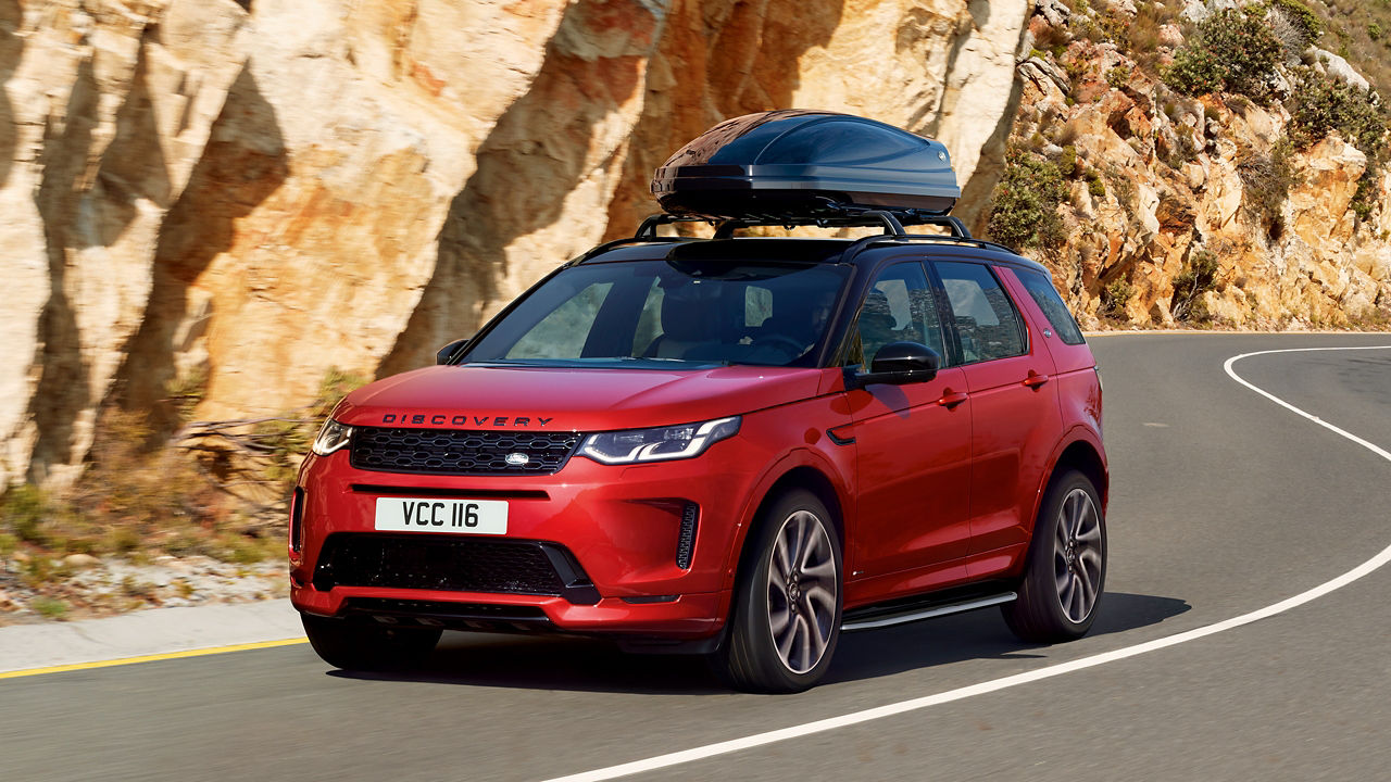 Discovery Sport Driving on Mountain Runway Road