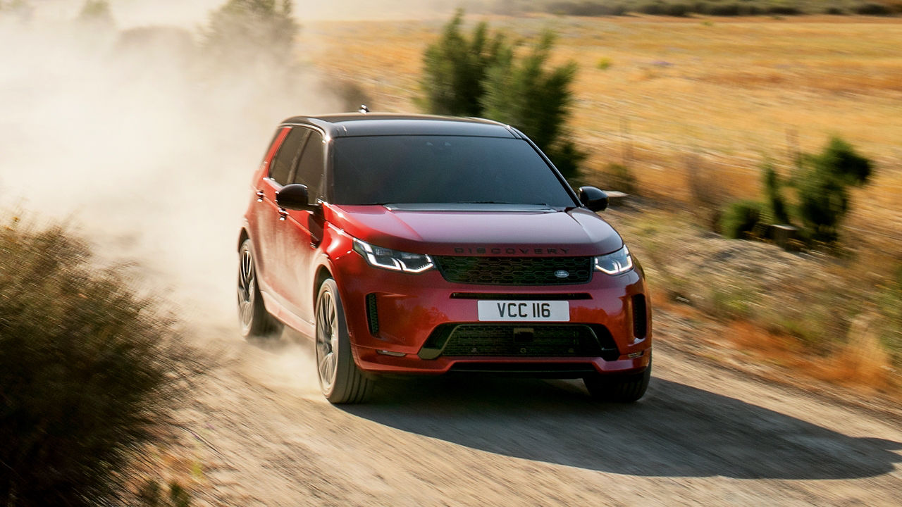 Discovery Sport Driving on Mountain Runway Road