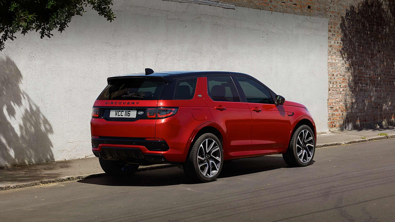 Parked Discovery Sport in Red