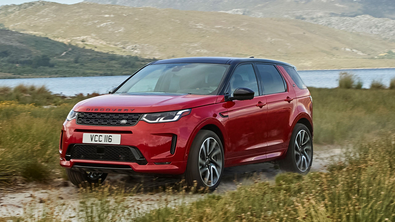 Parked Discovery Sport At River Side Road