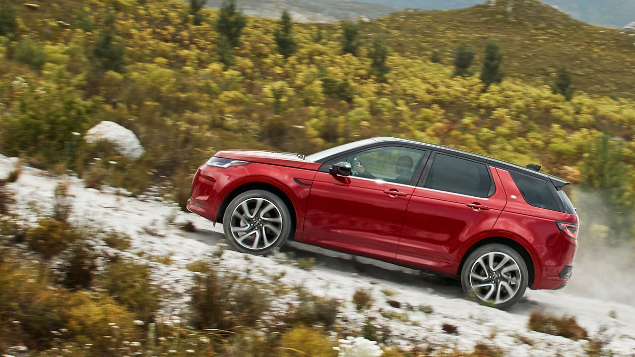 Discovery Sport Up Climbing On Mountain Runway Road