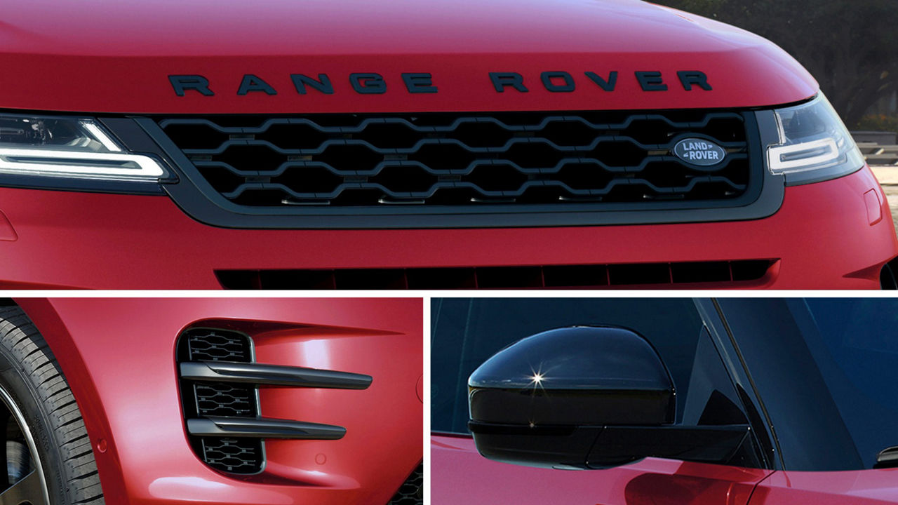 Exterior features collage of Range Rover Evoque