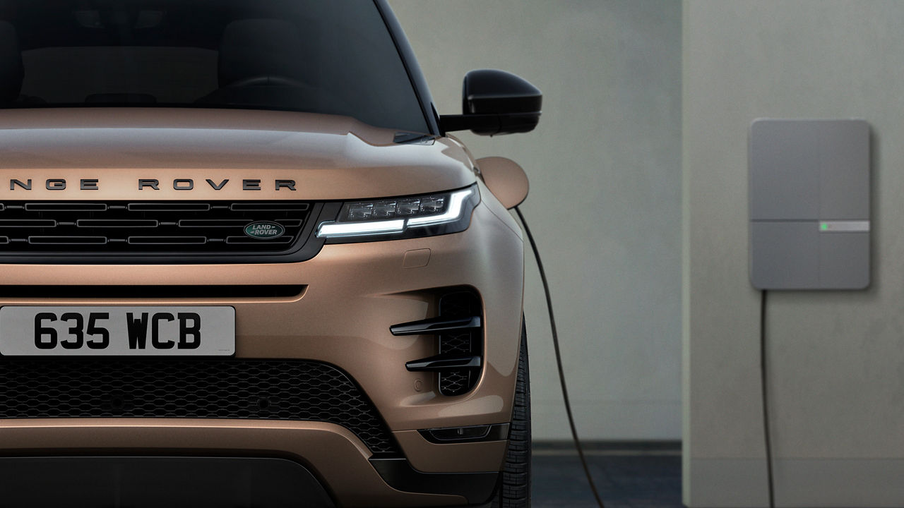 Range Rover evoque charging at the phev station point