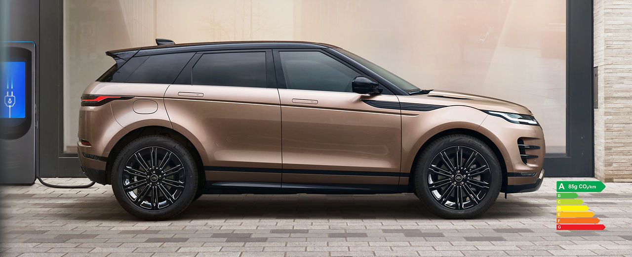 Range Rover evoque charging at the phev station point
