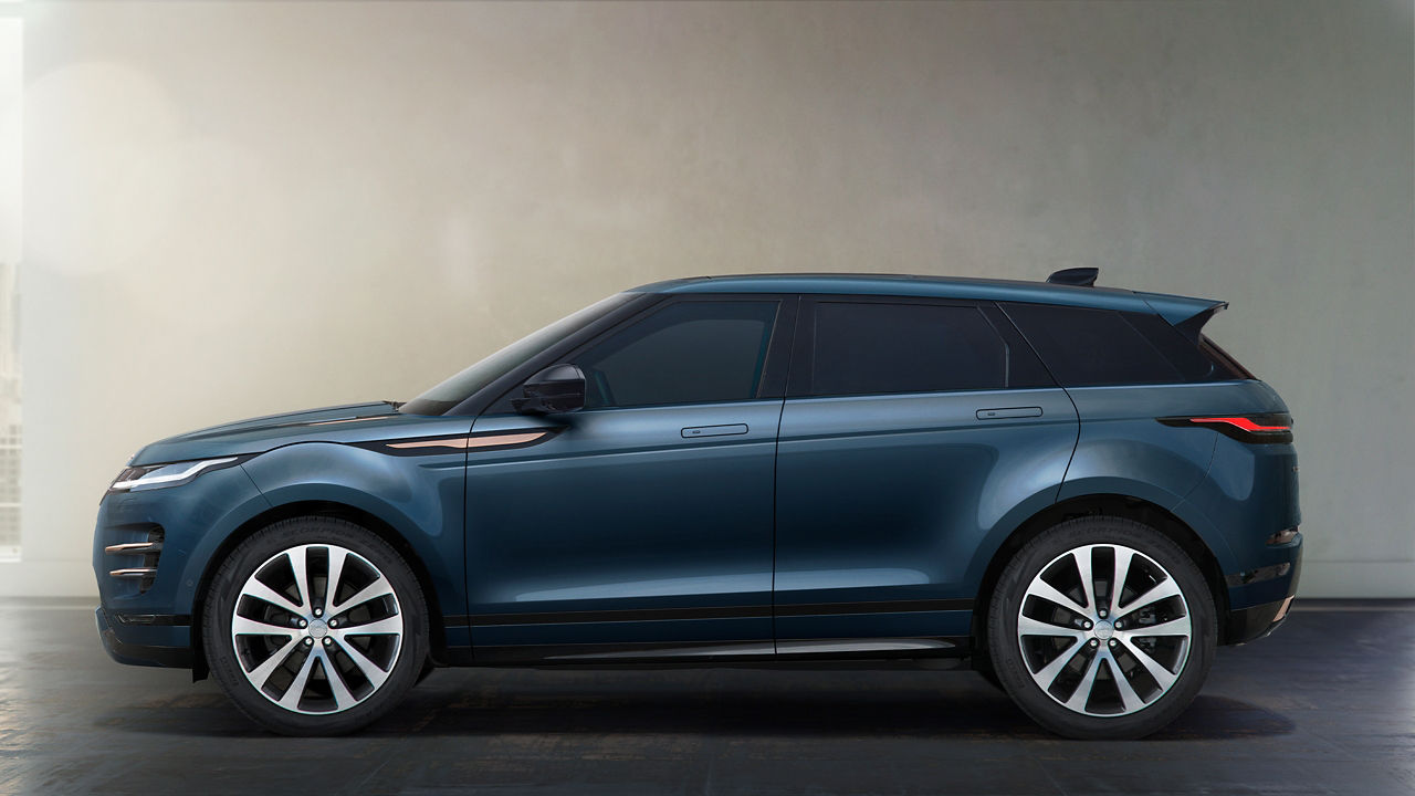 Range Rover Evoque outside of textured background