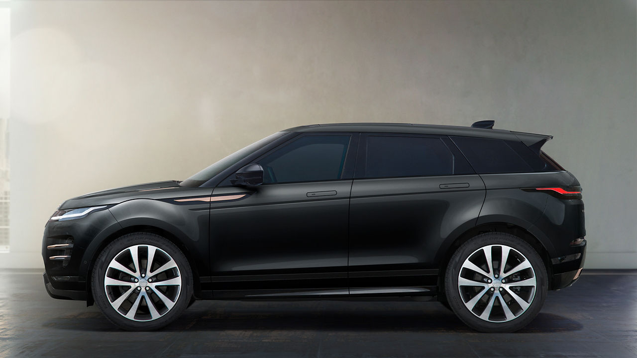 Range Rover Evoque outside of textured background