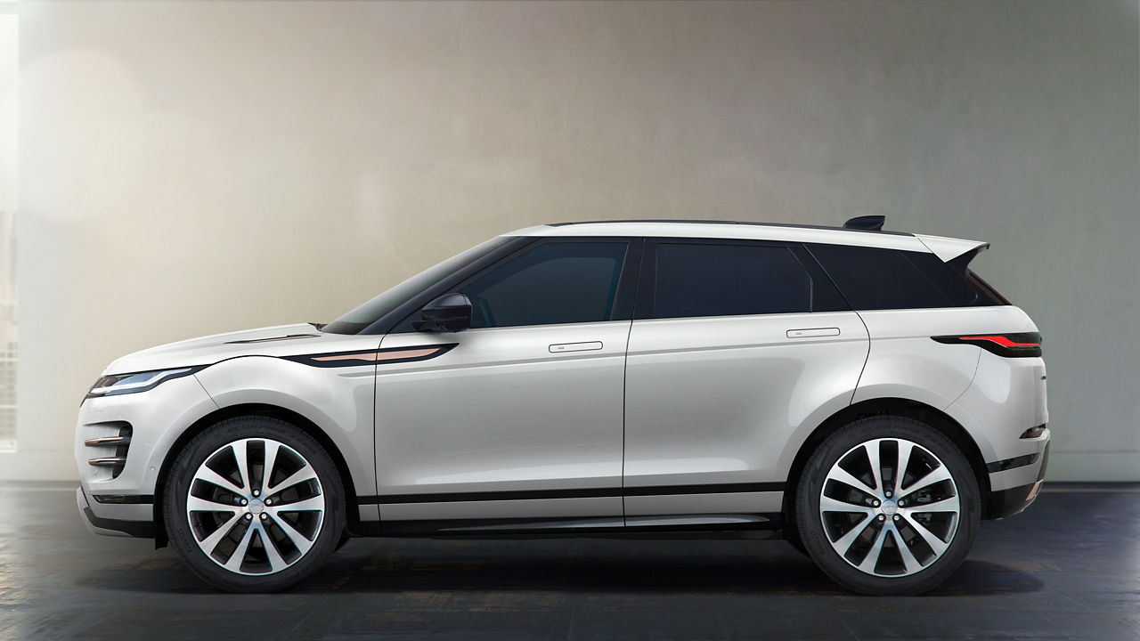 Range Rover Evoque outside of textured background