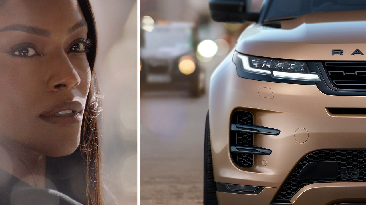 Montage of Range Rover Evoque & model