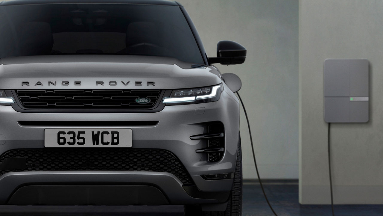 Range Rover evoque charging at the phev station point