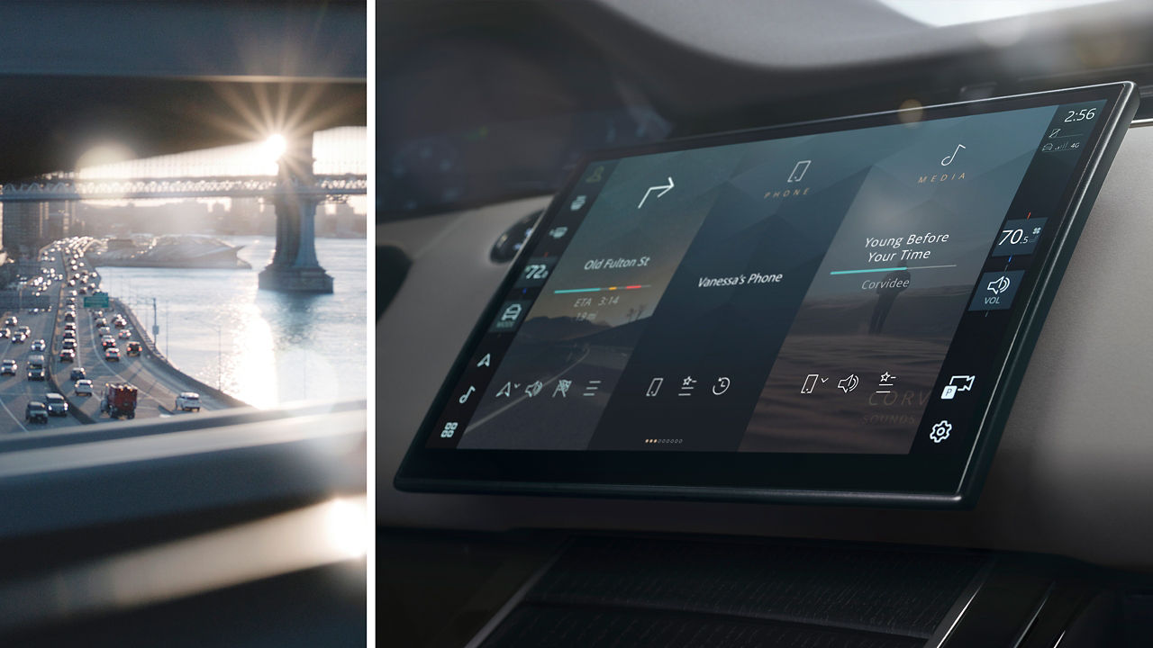 Range Rover infotainment screen