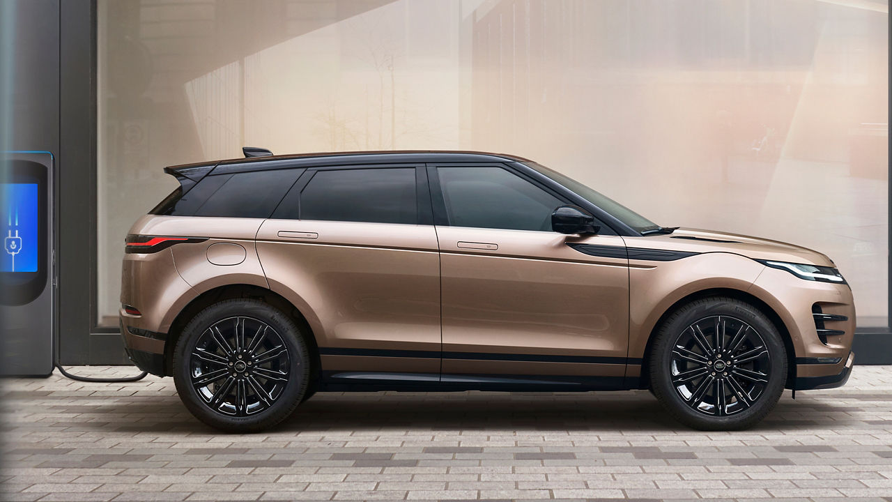 Range Rover evoque charging at the phev station point