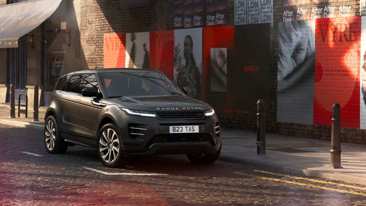 Range Rover Evoque Parked 3/4th side view