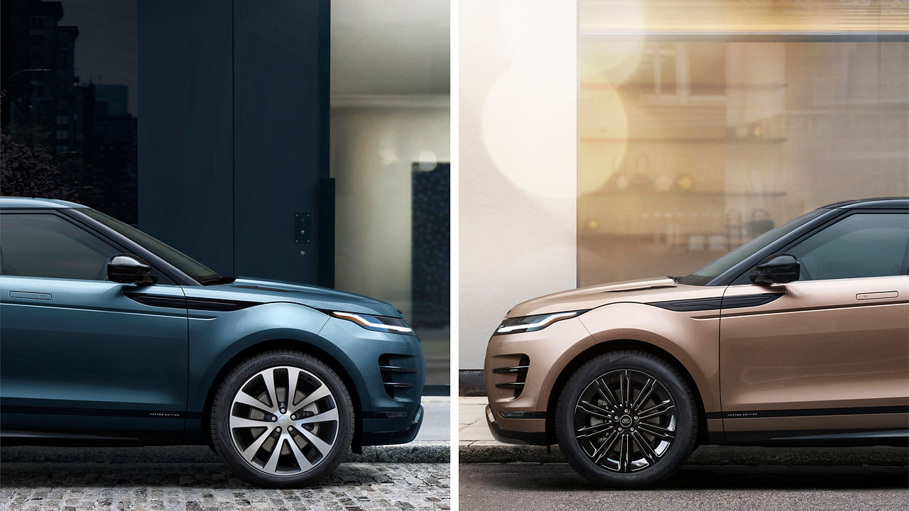 Range Rover montage facing each other