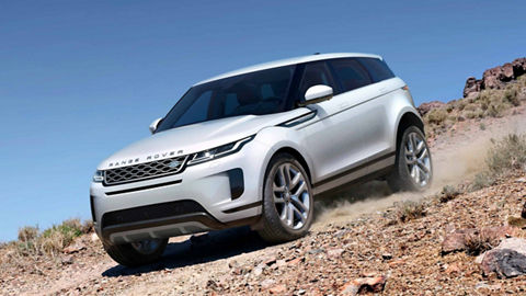 White Range Rover on the hills
