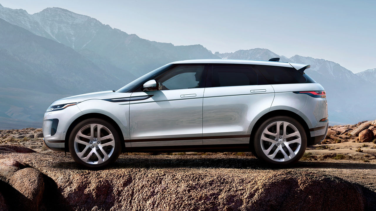 Land Rover Evoque parked on Mountain