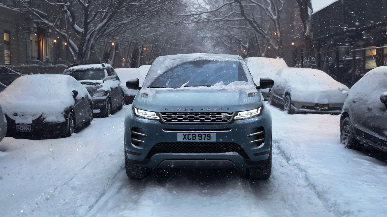 Driving the Evoque on the icy road