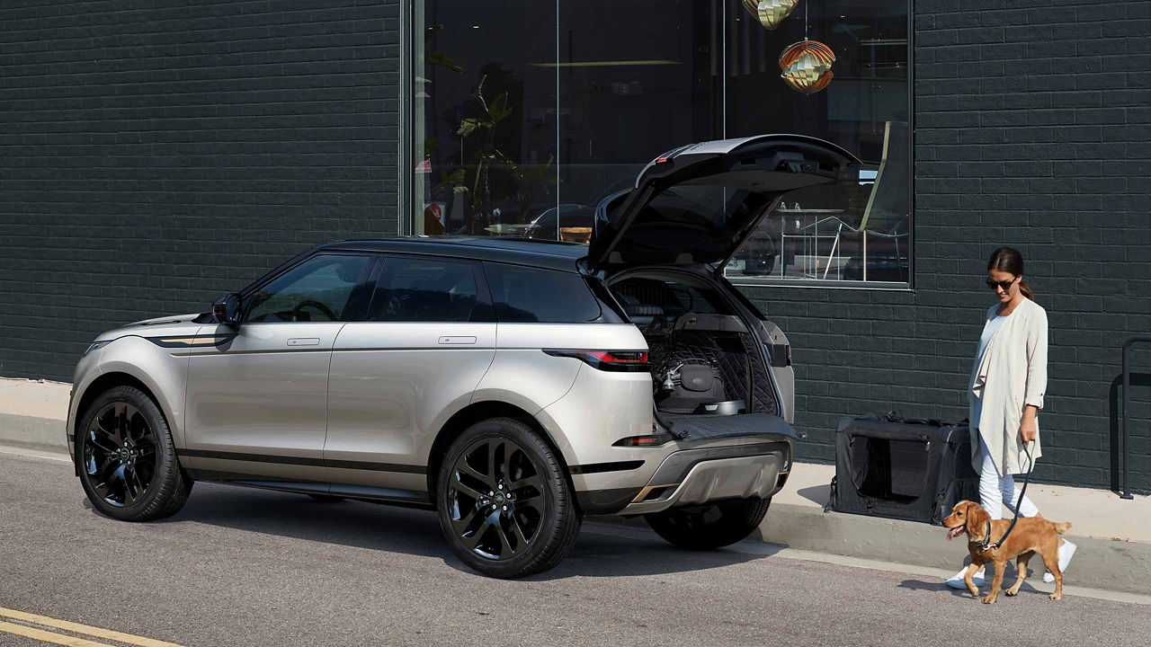 Range Rover Evoque with open boot