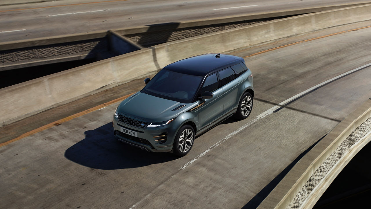 Evoque Driving on Bridge Runway Road