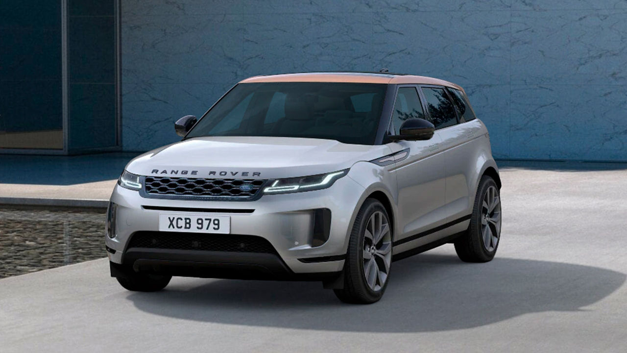 Parked Evoque Sliver front view