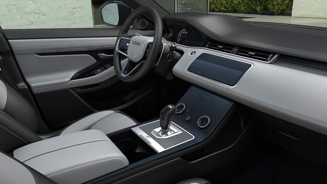 Interior front view of the modern luxury Evoque