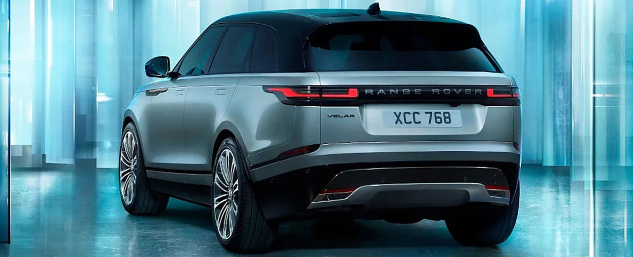 Range Rover Velar with glass background