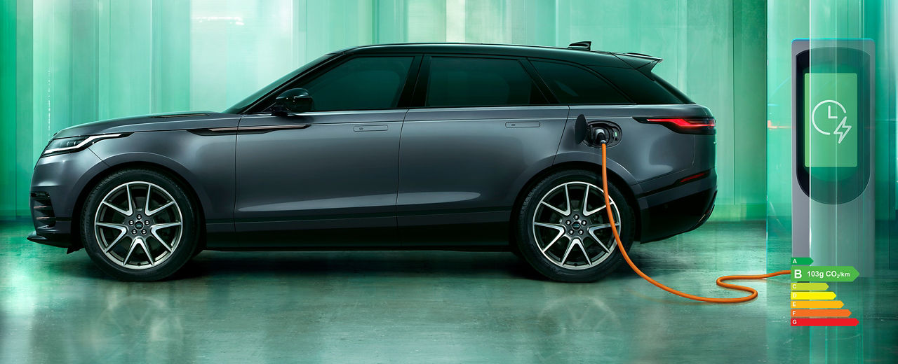 Range Rover Sports charging at the phev station point