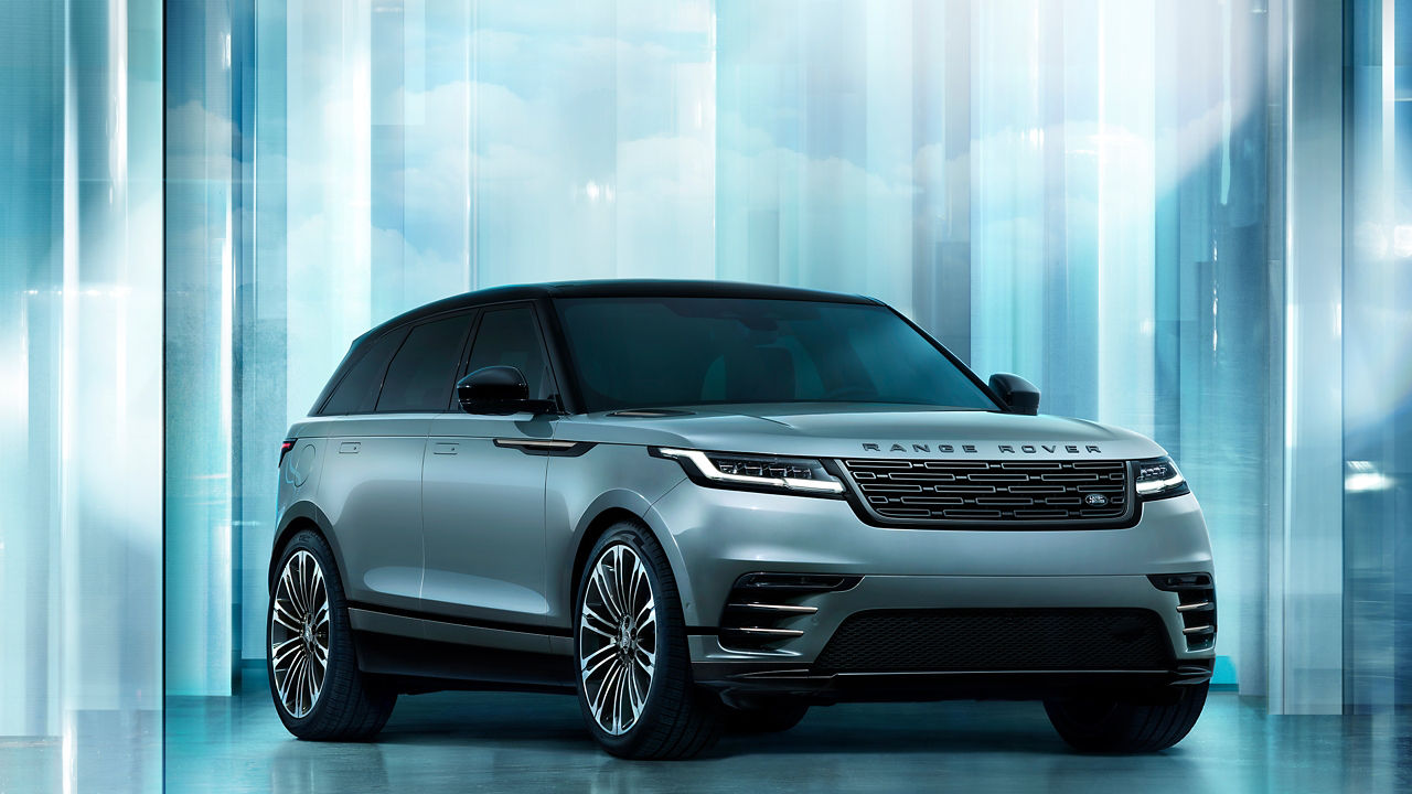 Range Rover Velar with glass background