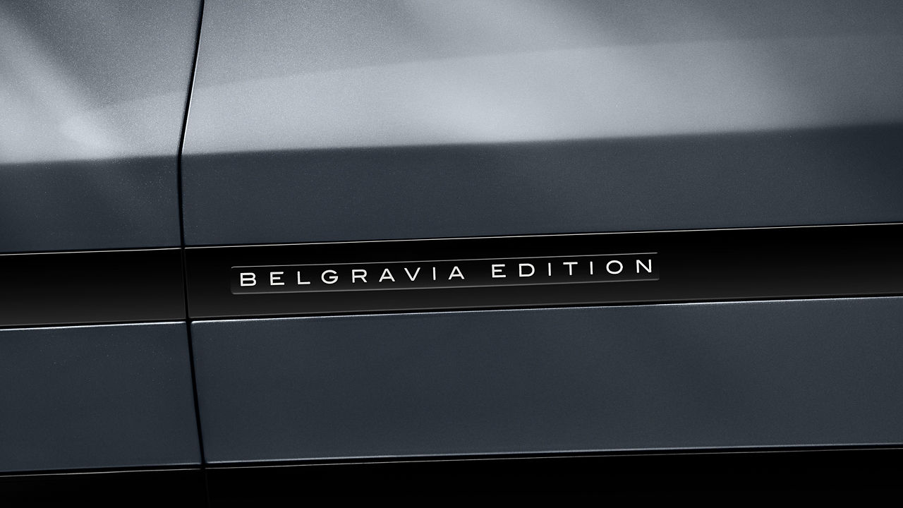 Belgravia Edition plate on door