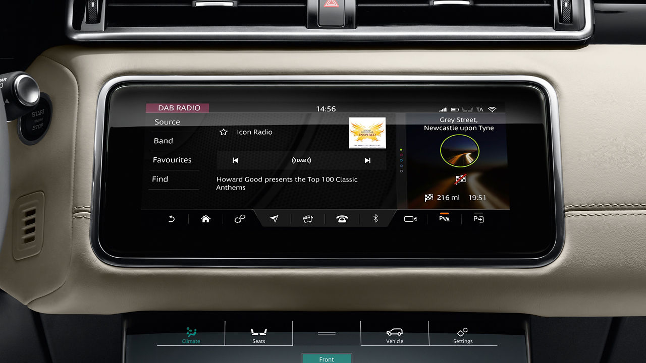 Range Rover Velar Infotainment screen