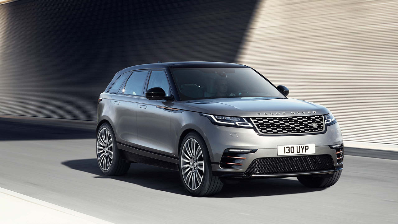 Range Rover Velar running on highway